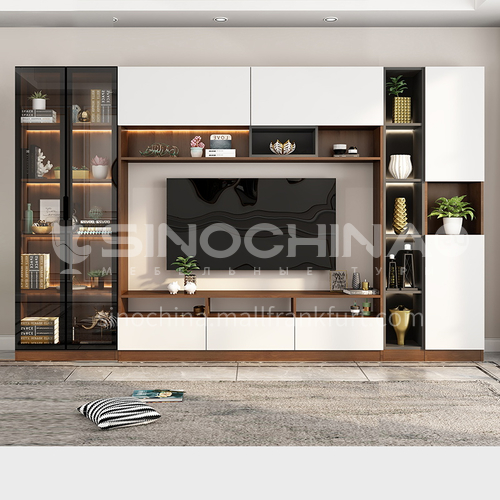 High-gloss glass modern style TV cabinet GF-030